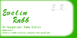 evelin rabb business card